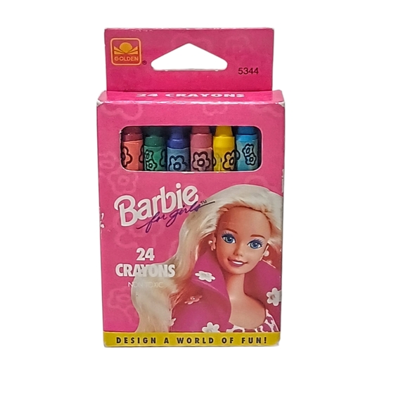 Barbie | Toys | Barbie For Girls Vintage 994 24ct Box Of Crayons Vtg Mattel Barbie Coloring ...